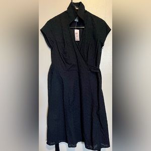 ANN TAYLOR Black Eyelet Dress